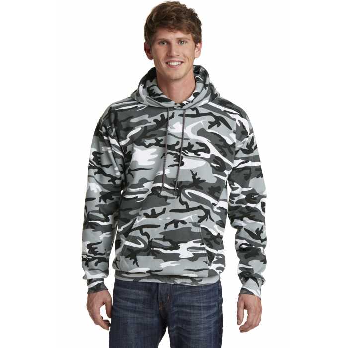 Uitstralen Teken een foto schraper Port & Company Core Fleece Camo Pullover Hooded Sweatshirt. PC78HC